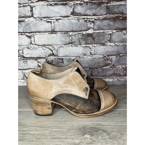 Freebird by Steven Mabel Brown Leather Oxfords Western Boots Women Sz 11M US/42 - Picture 14 of 16